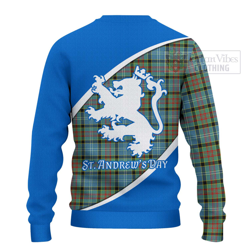Tartan Vibes Clothing Paisley Family Crest Tartan Knitted Sweater Celebrate Saint Andrew's Day in Style