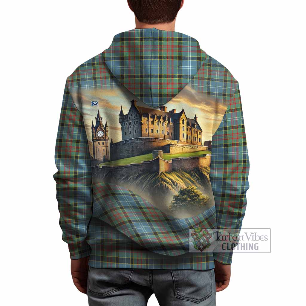 Tartan Vibes Clothing Paisley Tartan Family Crest Hoodie with Scottish Ancient Castle Style
