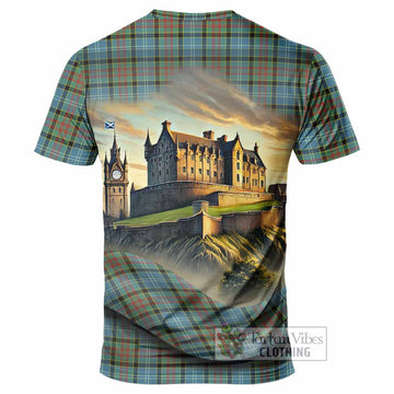Tartan Vibes Clothing Paisley Tartan Family Crest T-Shirt with Scottish Ancient Castle Stype