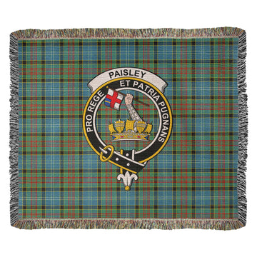 Paisley Tartan Woven Blanket with Family Crest