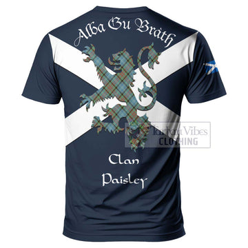 Tartan Vibes Clothing Paisley Tartan Lion Rampant T-Shirt – Proudly Display Your Heritage with Alba Gu Brath and Clan Name