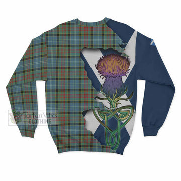 Paisley Tartan Family Crest Sweatshirt Scottish Thistle Celtic Inspired