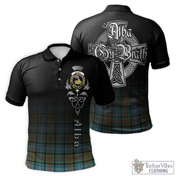 Paisley Tartan Polo Shirt Featuring Alba Gu Brath Family Crest Celtic Inspired