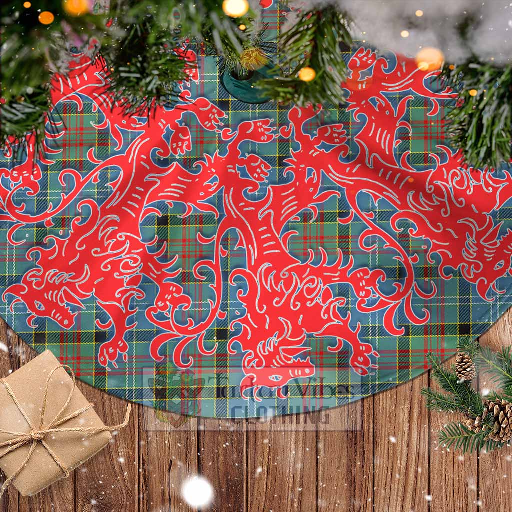 Tartan Vibes Clothing Paisley Tartan Christmas Tree Skirt Lion Rampant Style