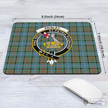 Paisley Tartan Mouse Pad with Family Crest