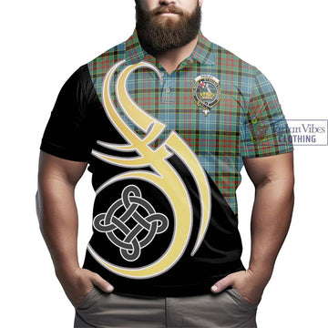 Paisley Tartan Polo Shirt with Family Crest and Celtic Symbol Style - Tartan Vibes Clothing