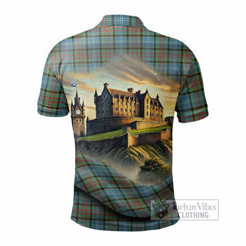 Paisley Tartan Family Crest Polo Shirt with Scottish Ancient Castle Style