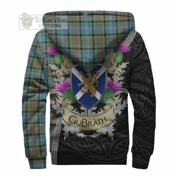 Paisley Tartan Family Crest Sherpa Hoodie Lion Rampant Royal Thistle Shield Celtic Inspired