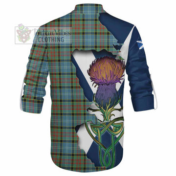 Paisley Tartan Family Crest Ghillie Kilt Shirt Scottish Thistle Celtic Inspired