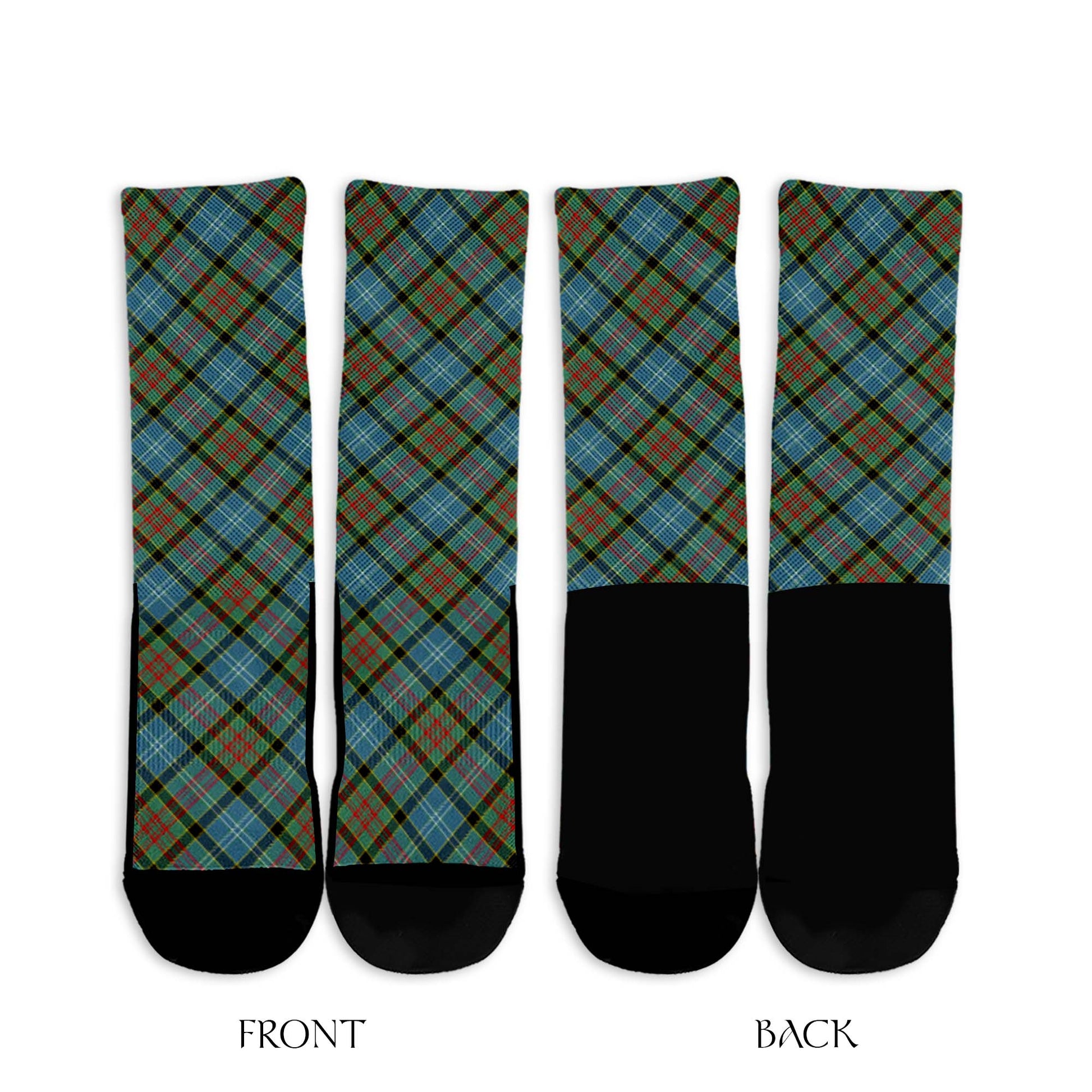 Paisley Tartan Crew Socks Cross Tartan Style - Tartanvibesclothing
