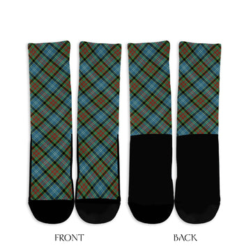 Paisley Tartan Crew Socks Cross Style
