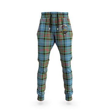 Paisley Tartan Joggers Pants with Family Crest