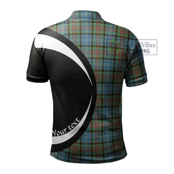 Paisley Tartan Men's Polo Shirt with Family Crest Circle Style - Tartan Vibes Clothing