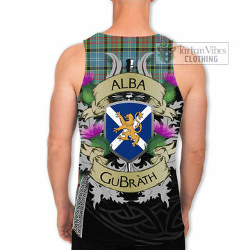 Tartan Vibes Clothing Paisley Tartan Family Crest Men's Tank Top Lion Rampant Royal Thistle Shield Celtic Inspired
