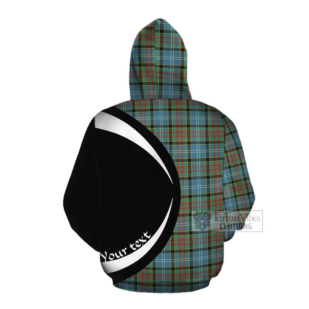 Tartan Vibes Clothing Paisley Tartan Cotton Hoodie with Family Crest Circle Style