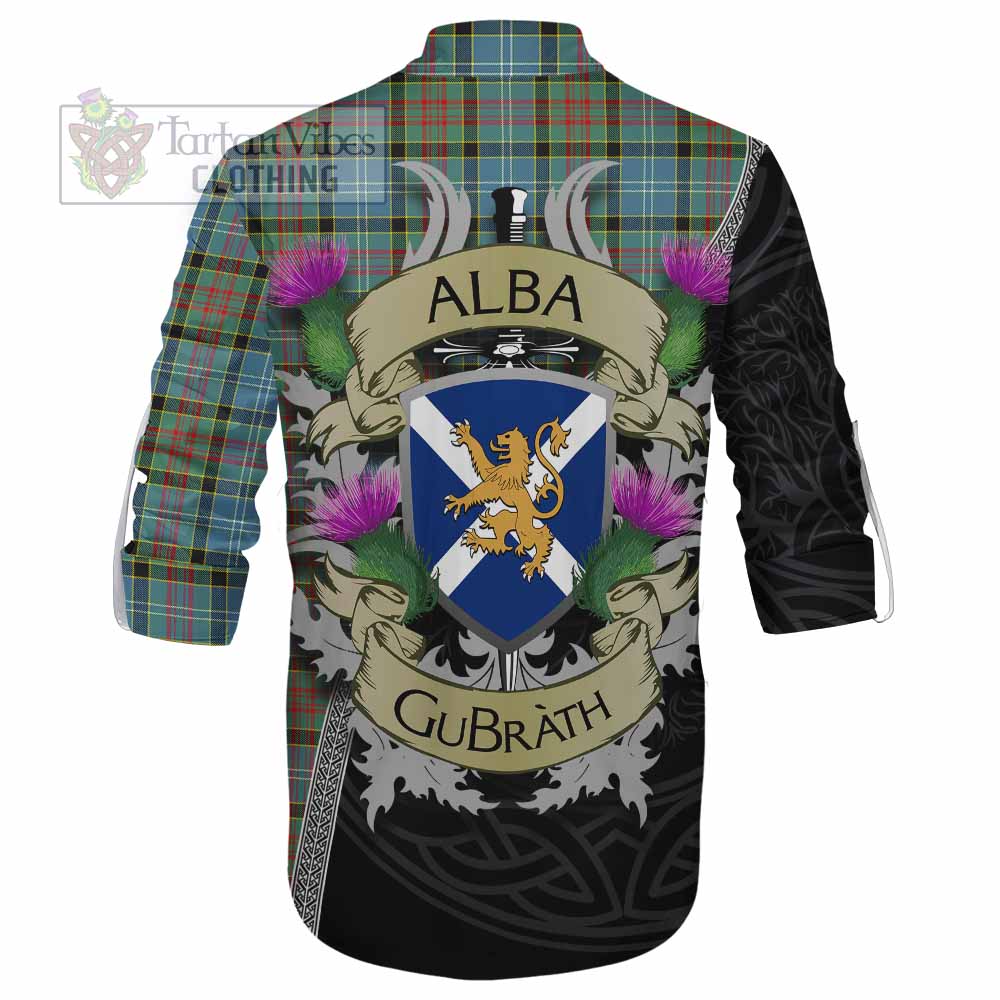 Tartan Vibes Clothing Paisley Tartan Family Crest Ghillie Kilt Shirt Lion Rampant Royal Thistle Shield Celtic Inspired