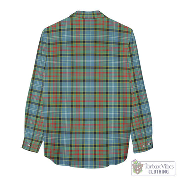 Paisley Tartan Womens Casual Shirt with Family Crest