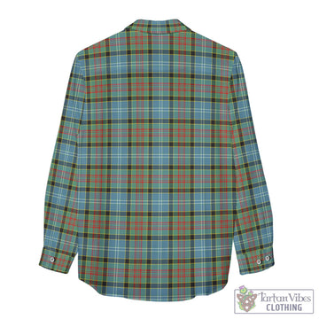 Tartan Vibes Clothing Paisley Tartan Womens Casual Shirt with Family Crest