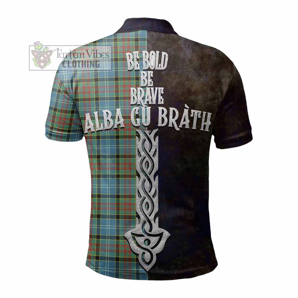 Tartan Vibes Clothing Paisley Tartan Family Crest Polo Shirt Alba Gu Brath Be Brave Lion Ancient Style