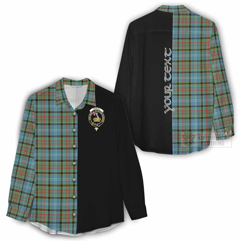 Tartan Vibes Clothing Paisley Tartan Women's Casual Shirt with Family Crest and Half Of Me Style