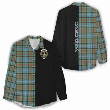 Tartan Vibes Clothing Paisley Tartan Women's Casual Shirt with Family Crest and Half Of Me Style