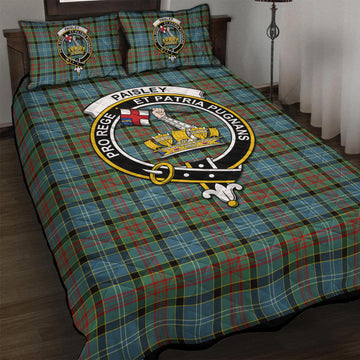 Paisley Tartan Quilt Bed Set with Family Crest