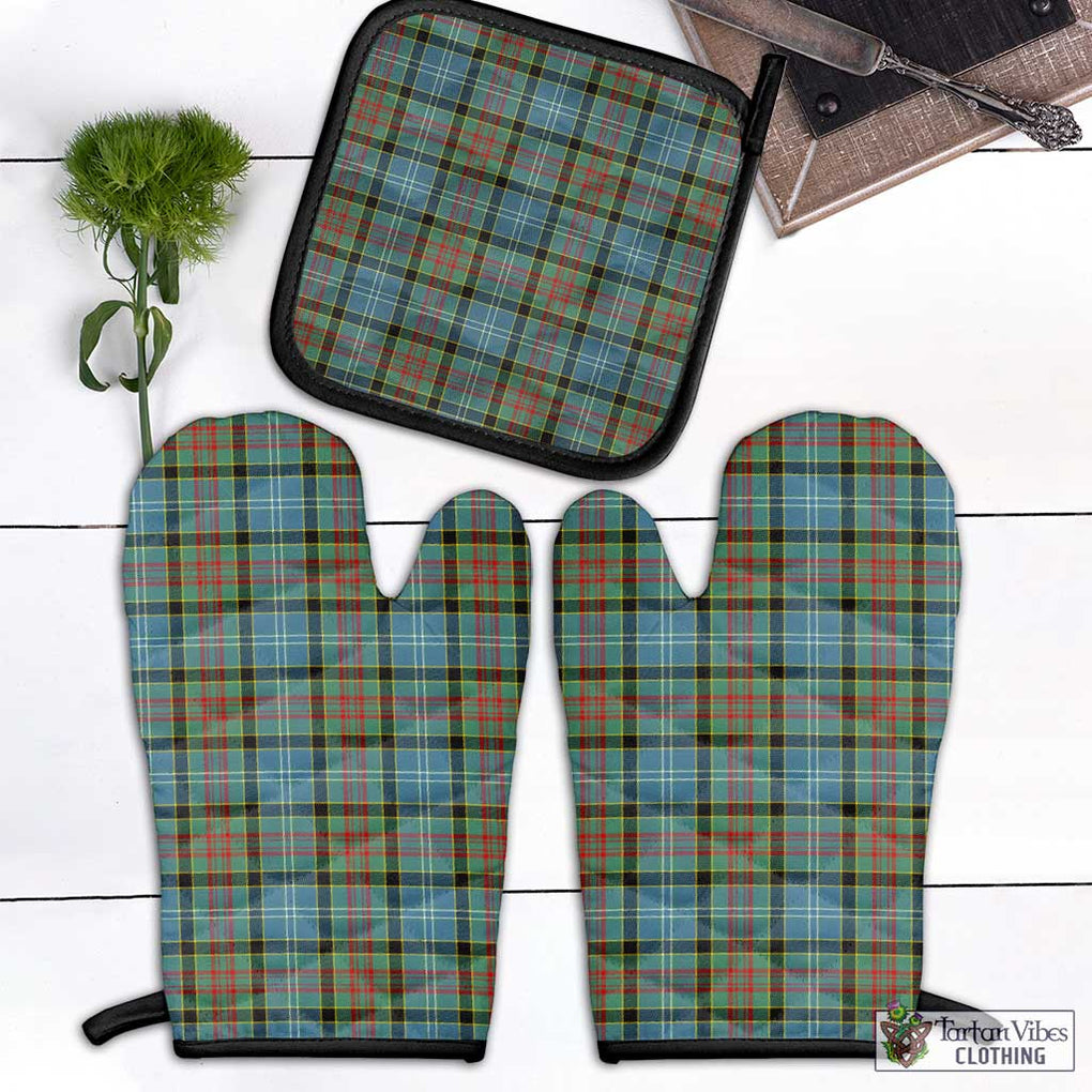 Paisley Tartan Combo Oven Mitt & Pot-Holder Combo 1 Oven Mitt & 1 Pot-Holder Black - Tartan Vibes Clothing