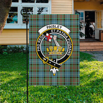 Paisley Tartan Garden Flag with Family Crest