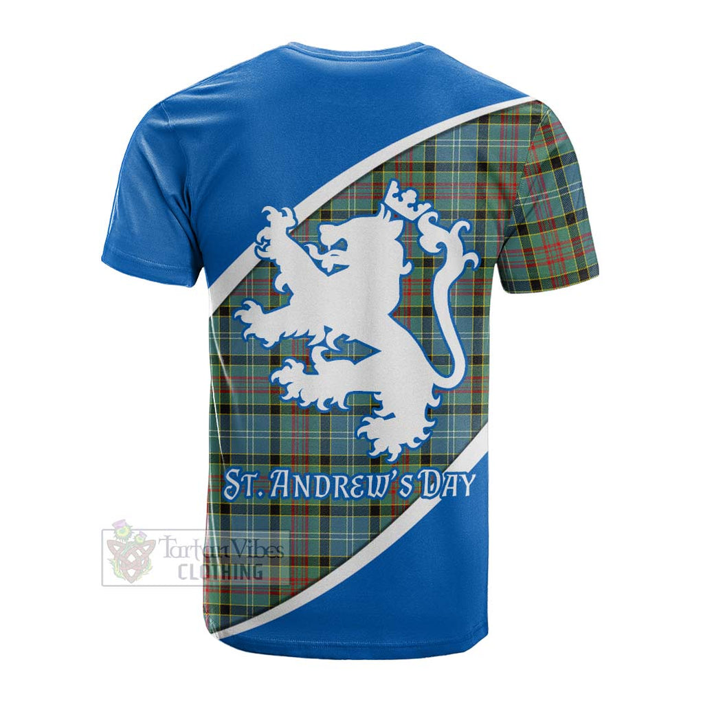Tartan Vibes Clothing Paisley Family Crest Tartan Cotton T-shirt Celebrate Saint Andrew's Day in Style