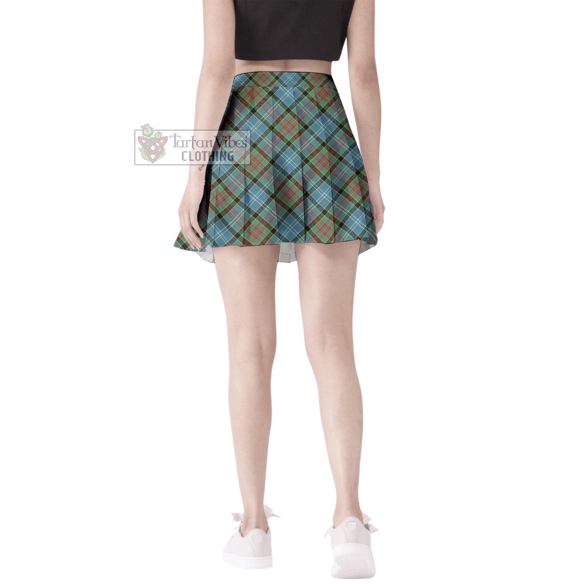 Tartan Vibes Clothing Paisley Tartan Women's Plated Mini Skirt