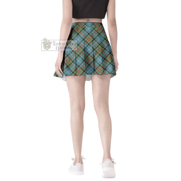 Paisley Tartan Women's Plated Mini Skirt