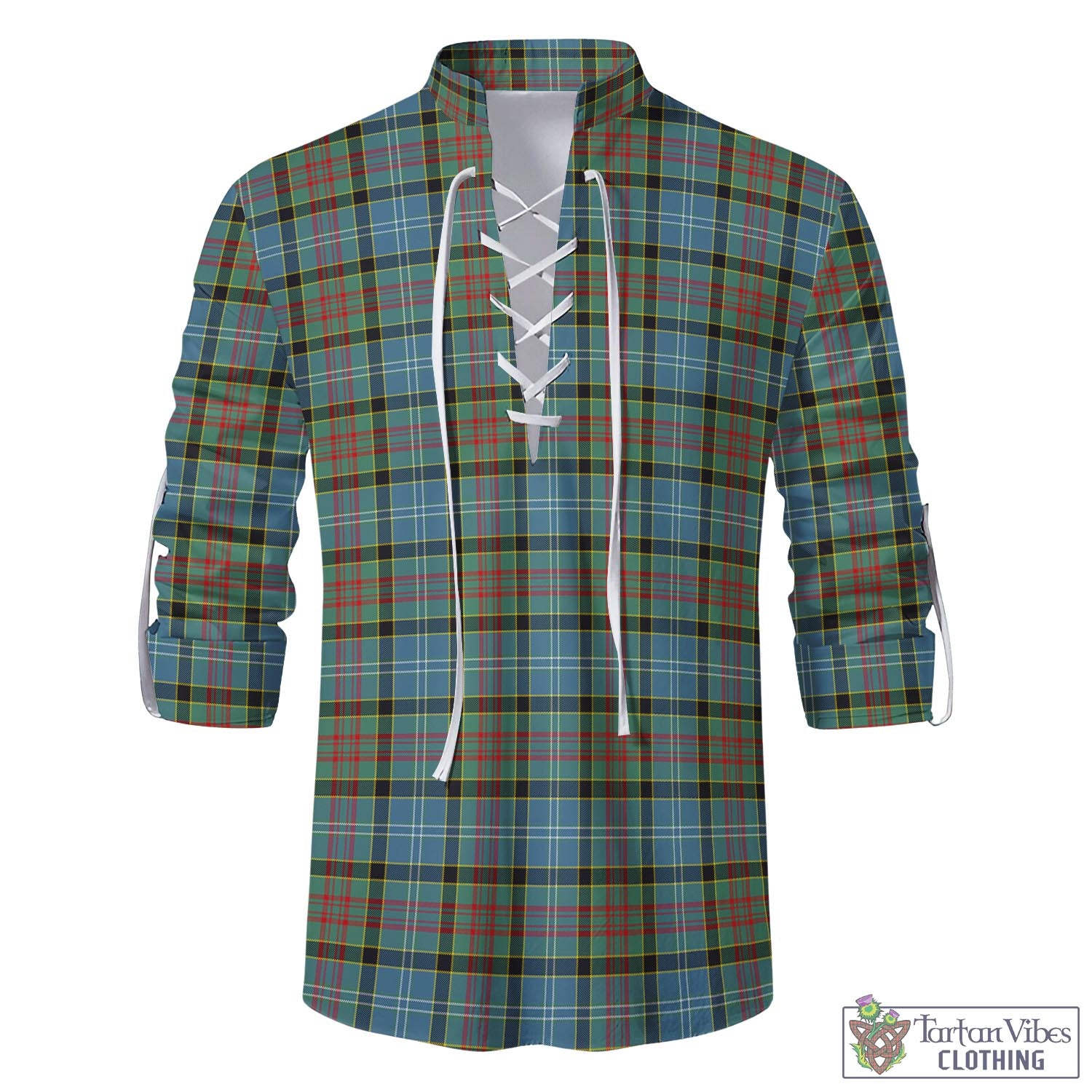 Tartan Vibes Clothing Paisley Tartan Men's Scottish Traditional Jacobite Ghillie Kilt Shirt