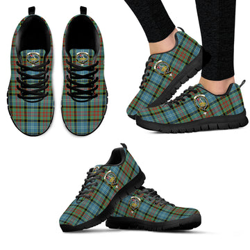 Paisley Tartan Sneakers with Family Crest
