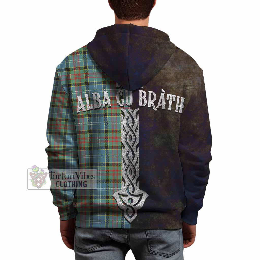Tartan Vibes Clothing Paisley Tartan Family Crest Hoodie Alba Gu Brath Be Brave Lion Ancient Style