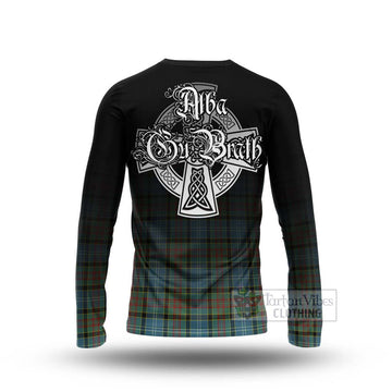 Tartan Vibes Clothing Paisley Tartan Long Sleeve T-Shirt Featuring Alba Gu Brath Family Crest Celtic Inspired