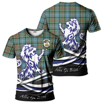 Paisley Tartan T-Shirt with Alba Gu Brath Regal Lion Emblem