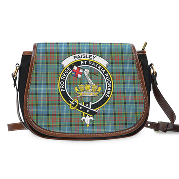 Paisley Tartan Saddle Bag with Family Crest