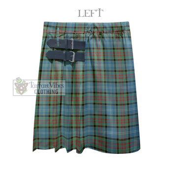 Paisley Tartan Men's Pleated Skirt - Fashion Casual Retro Scottish Kilt Style
