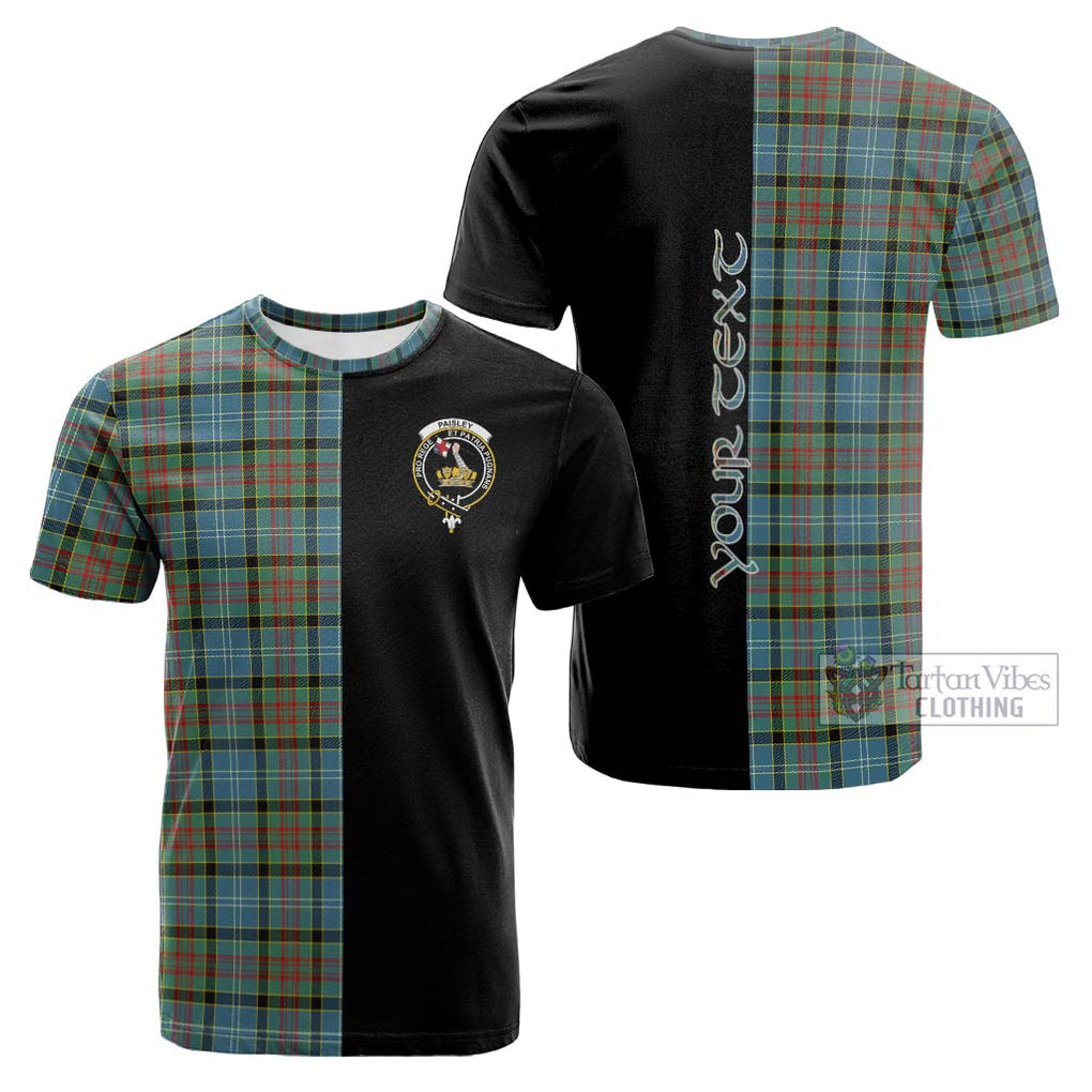 Tartan Vibes Clothing Paisley Tartan Cotton T-shirt with Family Crest and Half Of Me Style