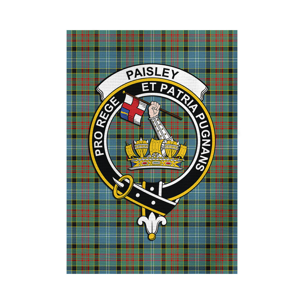 paisley-tartan-flag-with-family-crest