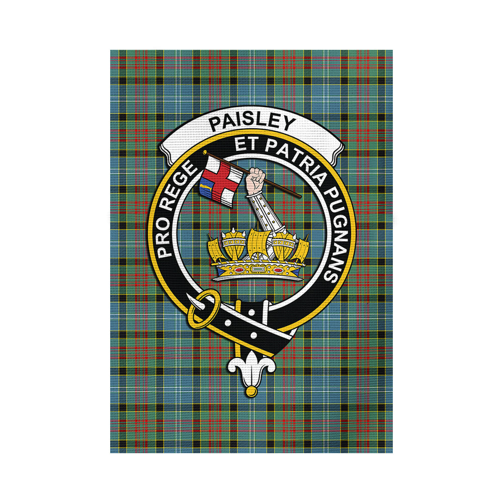 Paisley Tartan Flag with Family Crest - Tartan Vibes Clothing
