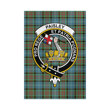Paisley Tartan Garden Flag with Family Crest