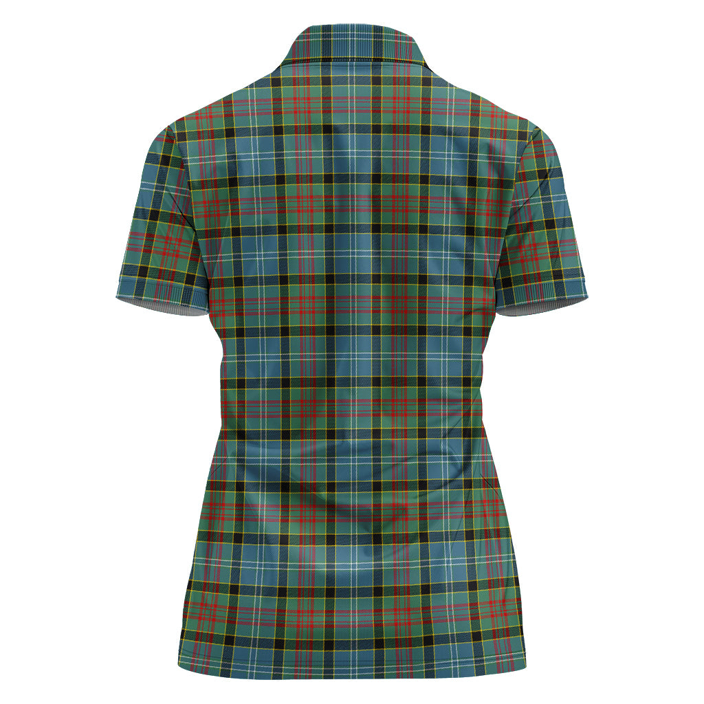 paisley-tartan-polo-shirt-with-family-crest-for-women