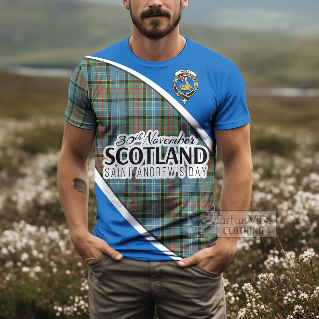 Tartan Vibes Clothing Paisley Family Crest Tartan T-Shirt Celebrate Saint Andrew's Day in Style