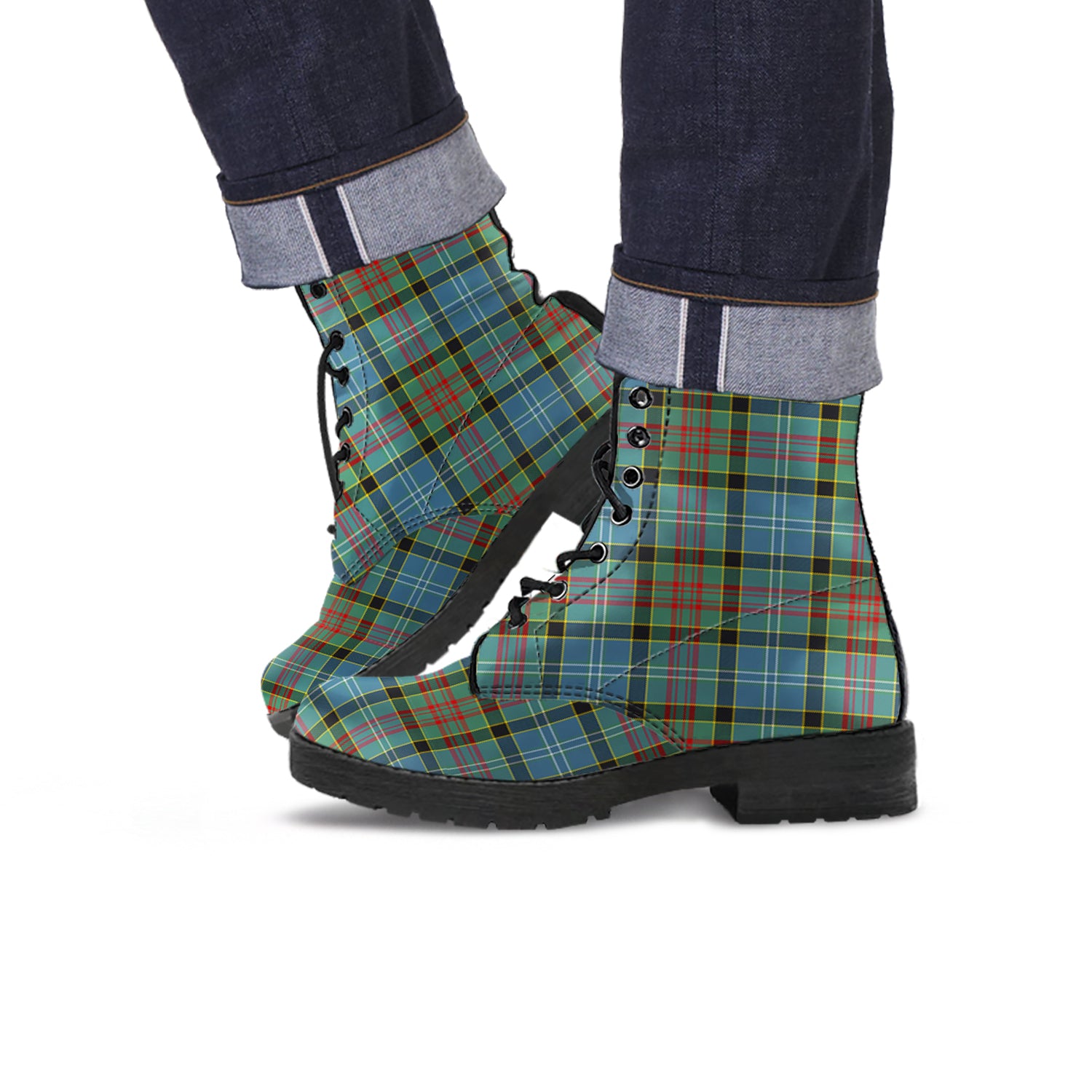 paisley-tartan-leather-boots