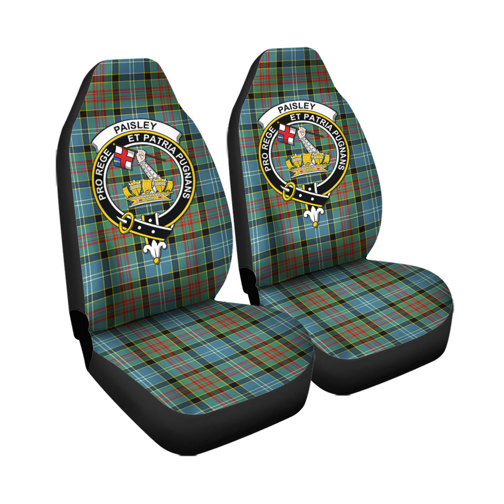 Paisley Tartan Car Seat Cover with Family Crest - Tartanvibesclothing