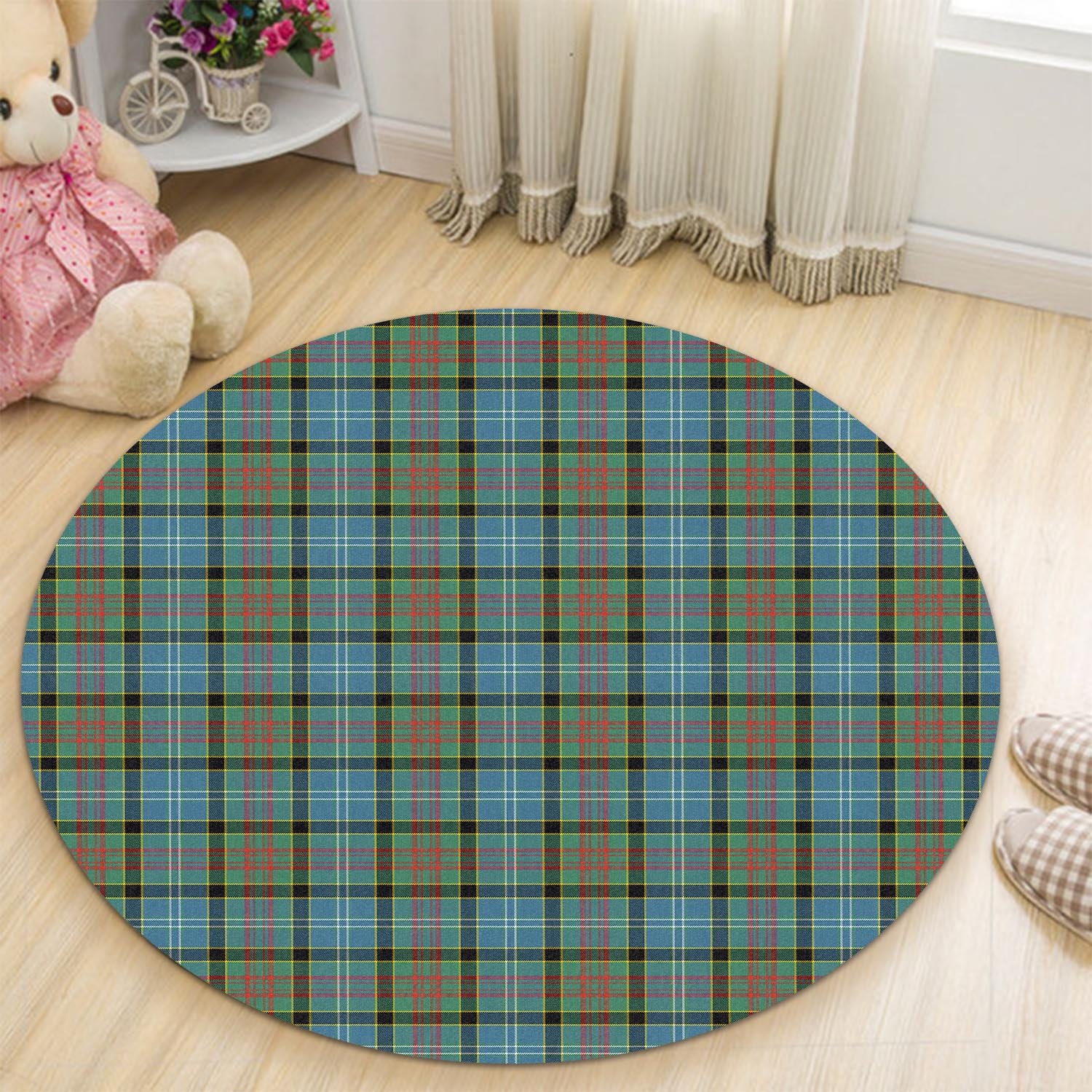 paisley-tartan-round-rug
