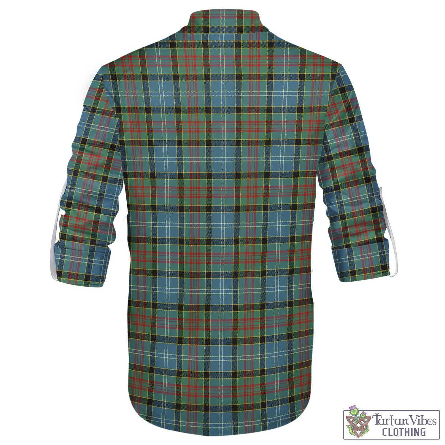 Tartan Vibes Clothing Paisley Tartan Men's Scottish Traditional Jacobite Ghillie Kilt Shirt
