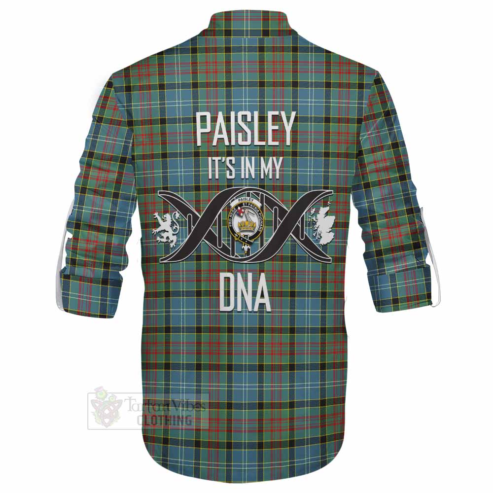 Tartan Vibes Clothing Paisley Tartan Ghillie Kilt Shirt with Family Crest DNA In Me Style