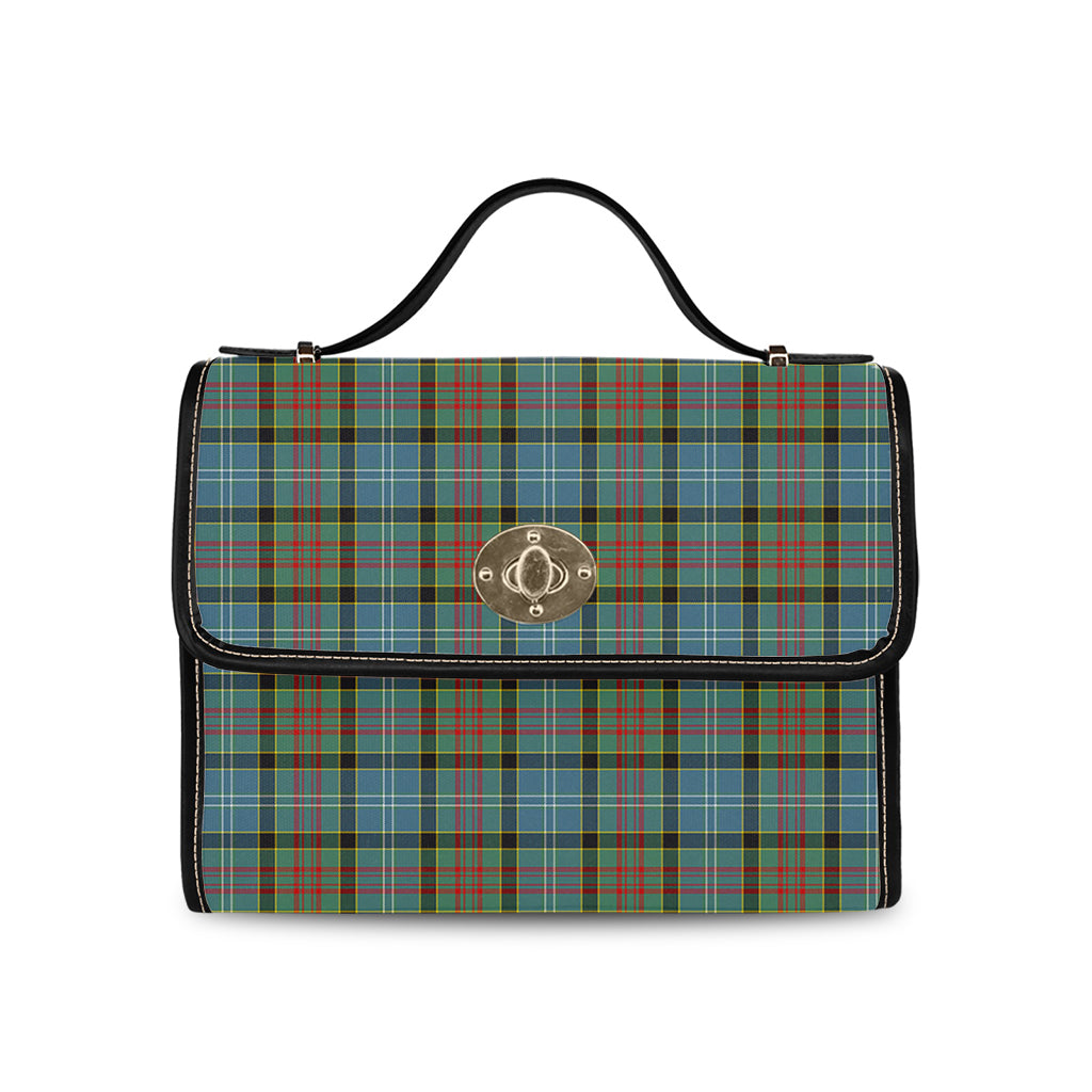 paisley-tartan-leather-strap-waterproof-canvas-bag